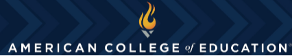 American College of Education logo.