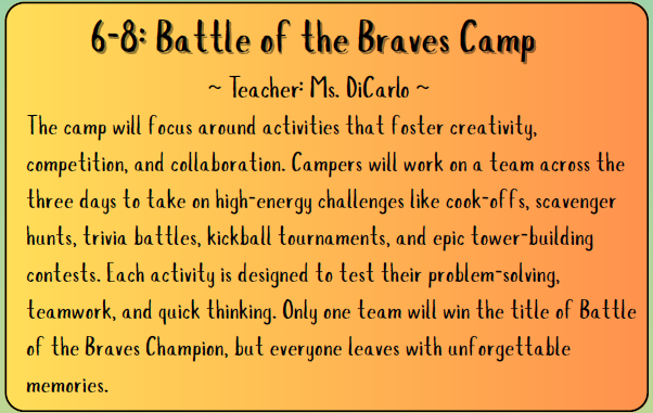 Summer Camps Pilot 
