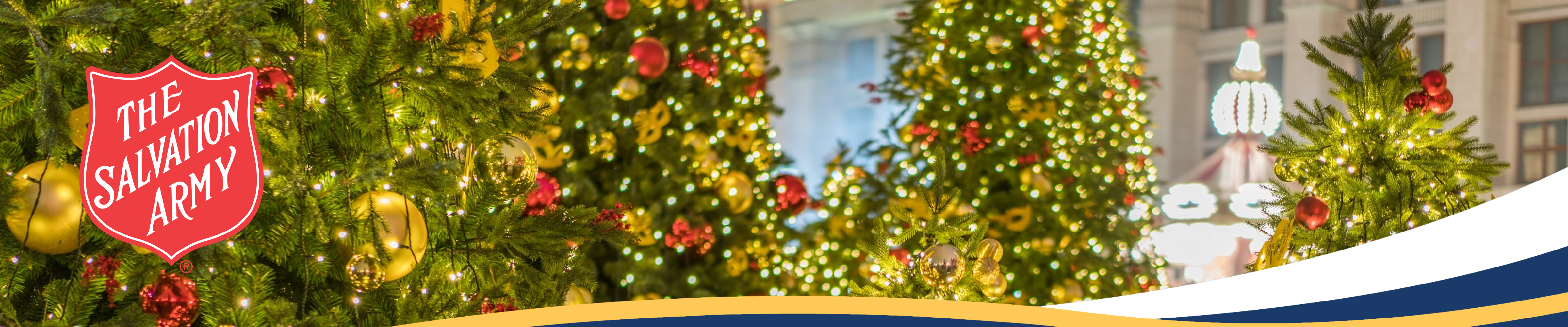 Christmas Trees with Salvation Army Logo