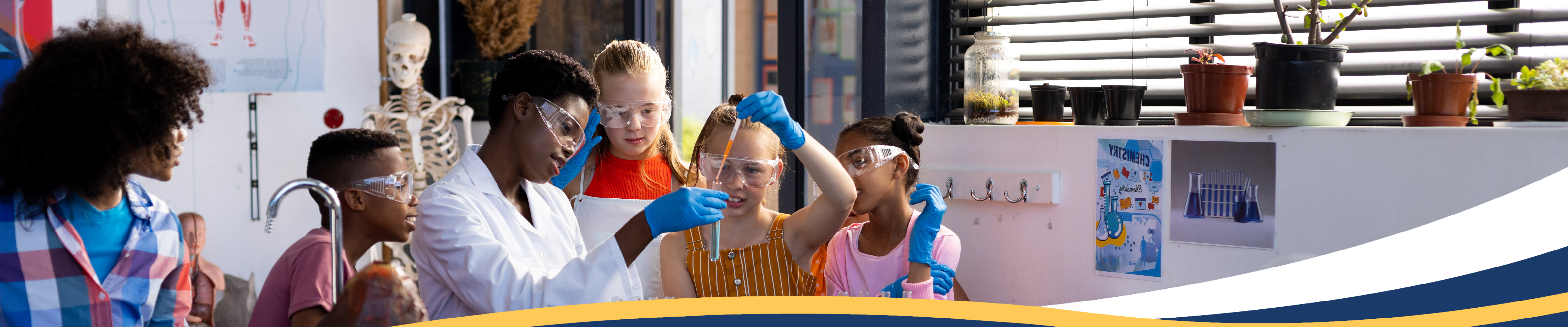 Children doing science experiment