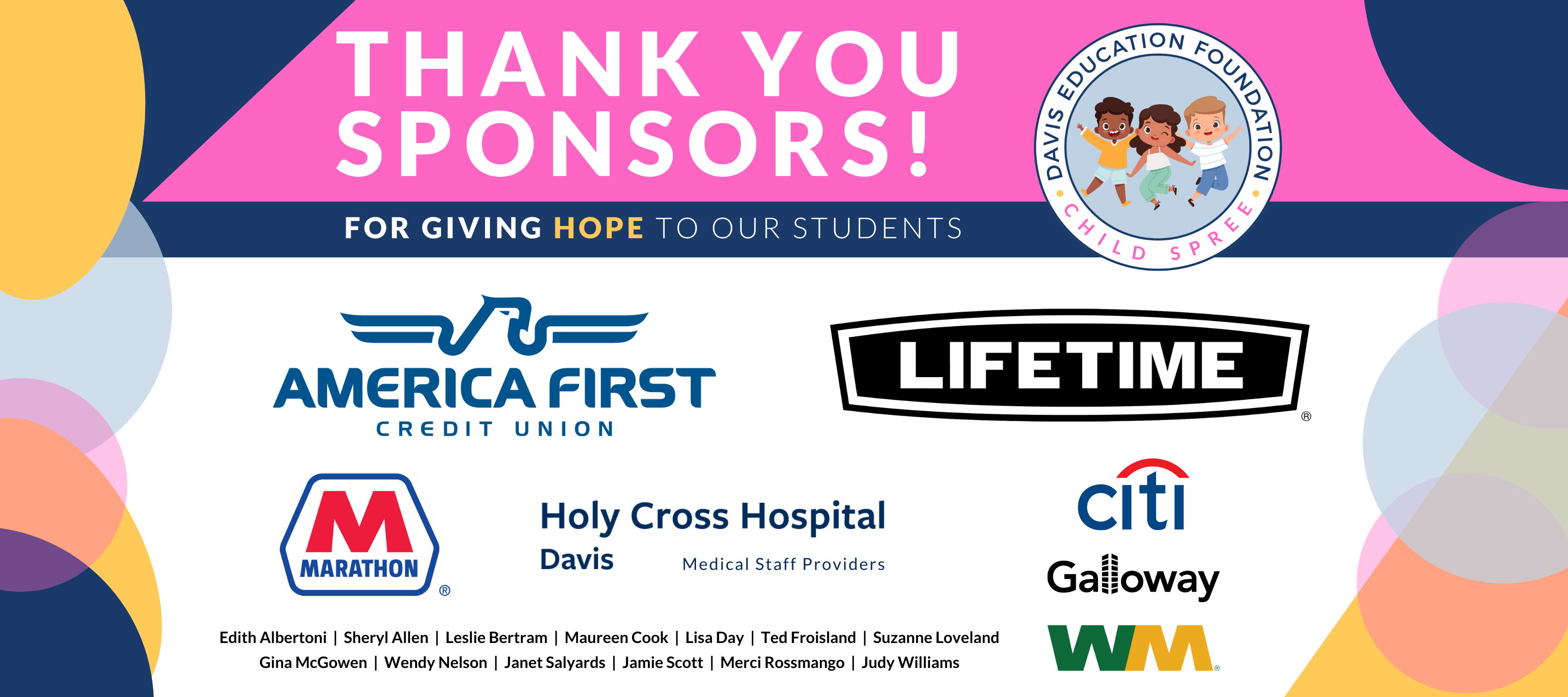 Thank you to our sponsors!