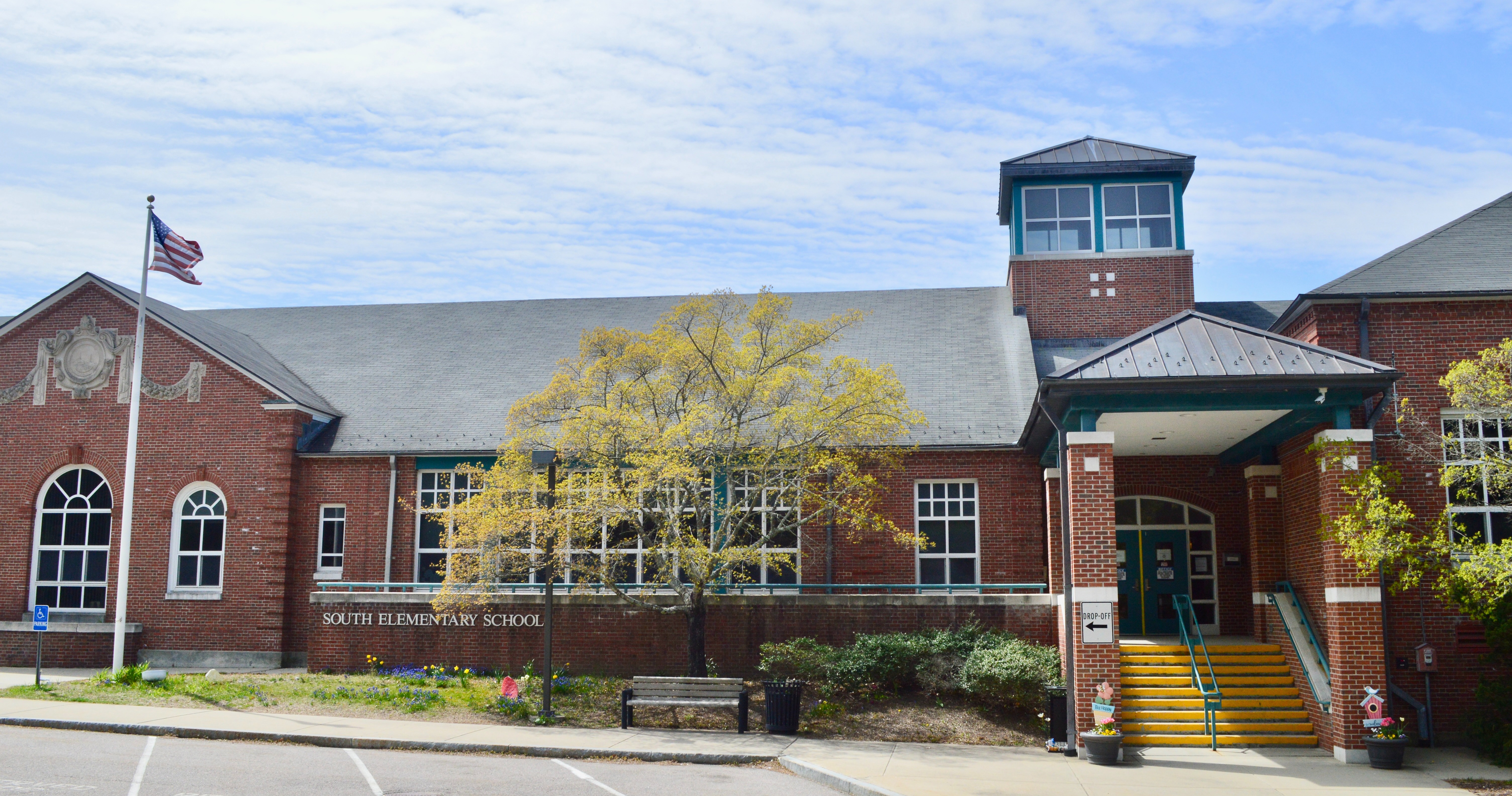 front of south elementary school building