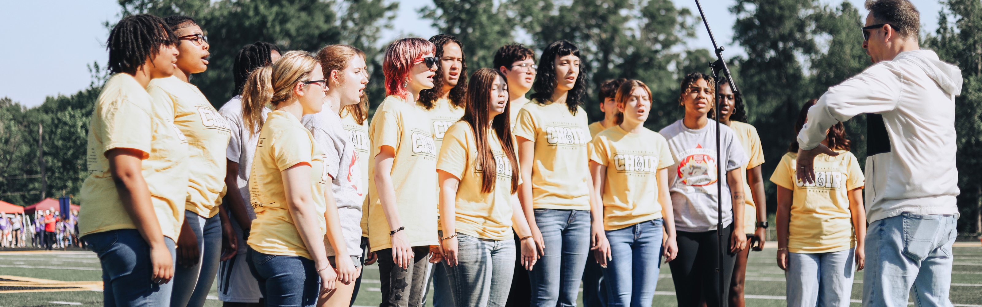 LHS Singers perform at Lincoln Memorial Stadium