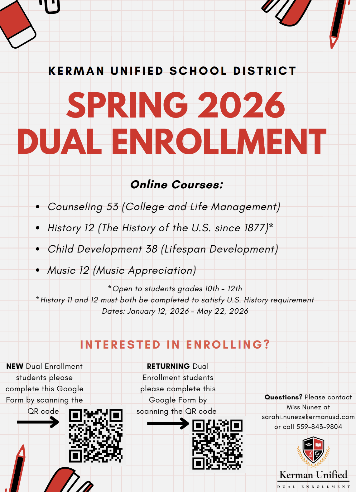 Spring 2026 Dual Enrollment