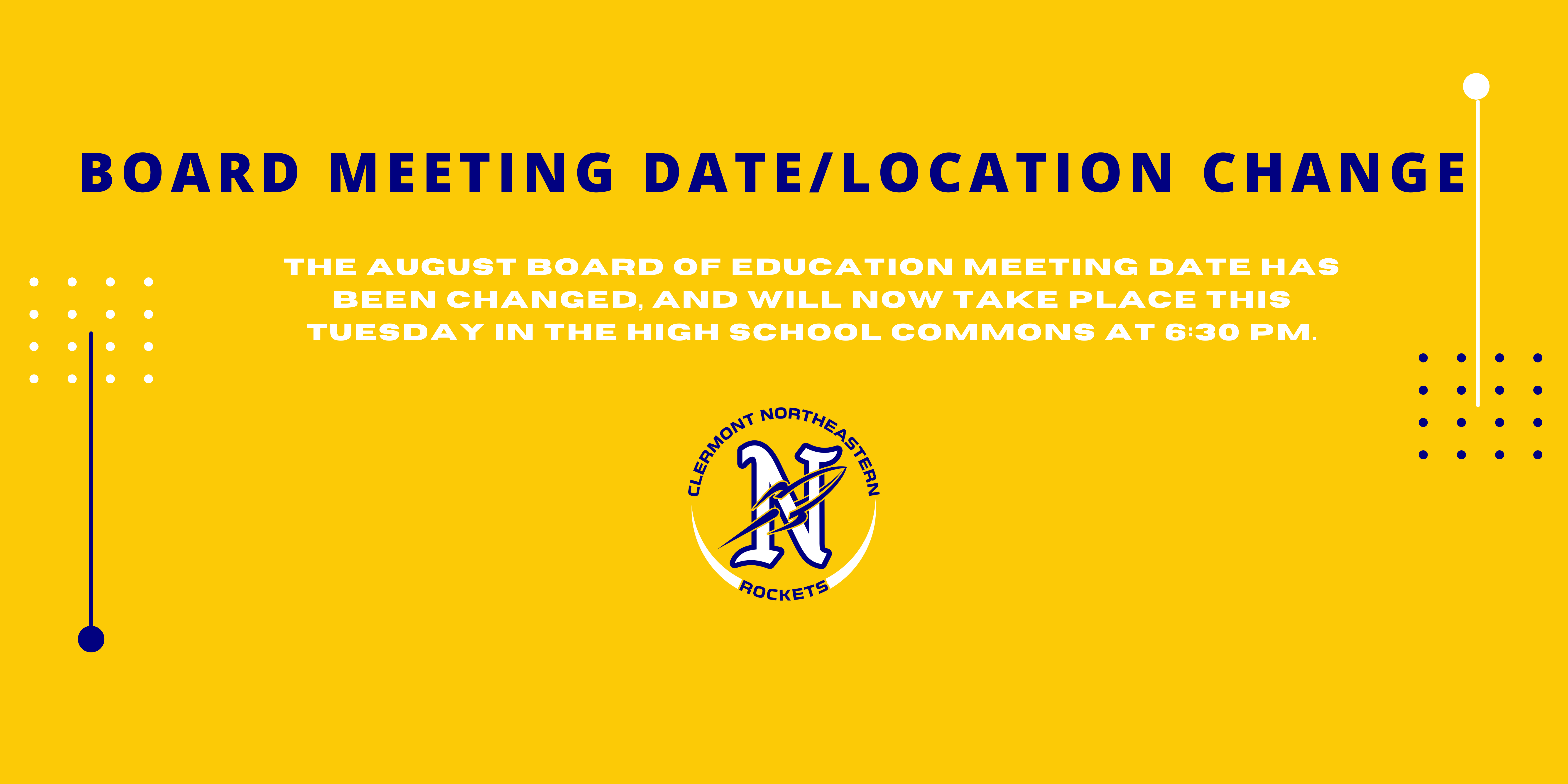 board meeting changed to august 17th
