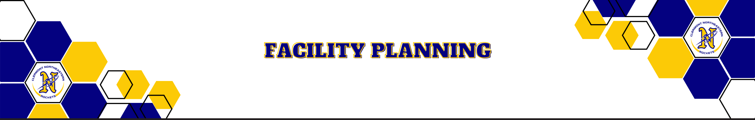 facilities planning Logo with facility dog gillis on gym floor