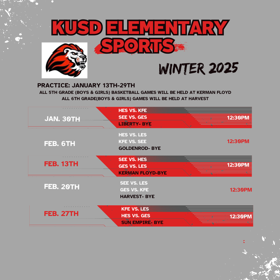 Elementary Sports Schedule