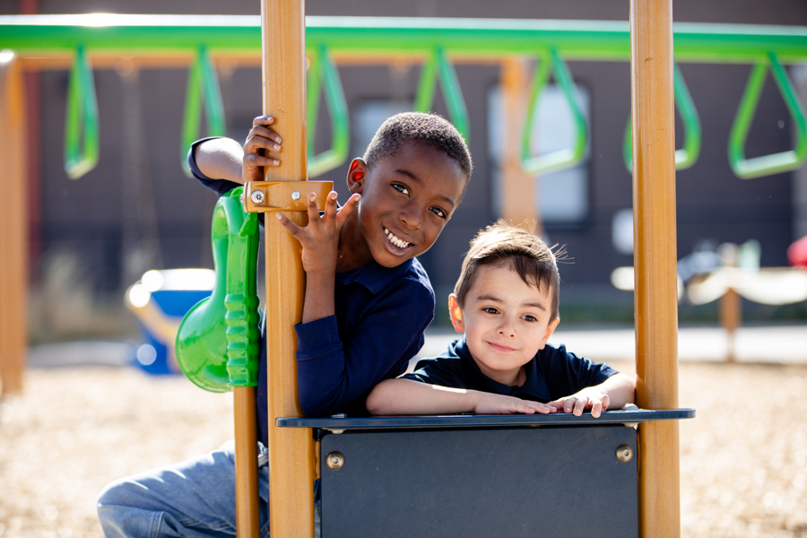 two boys in playground