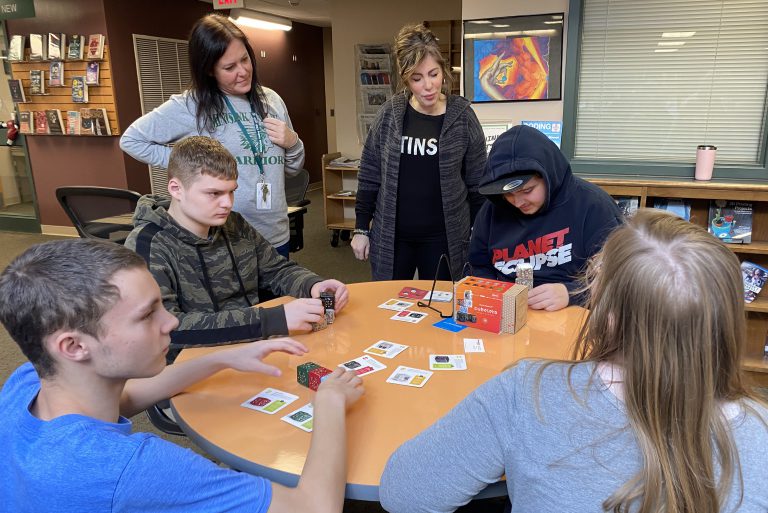 Students playing