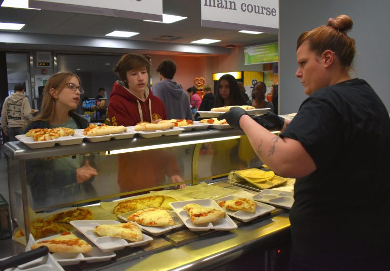 students in cafeteria