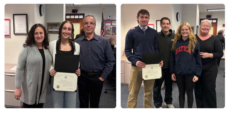 collage of students receiving their award