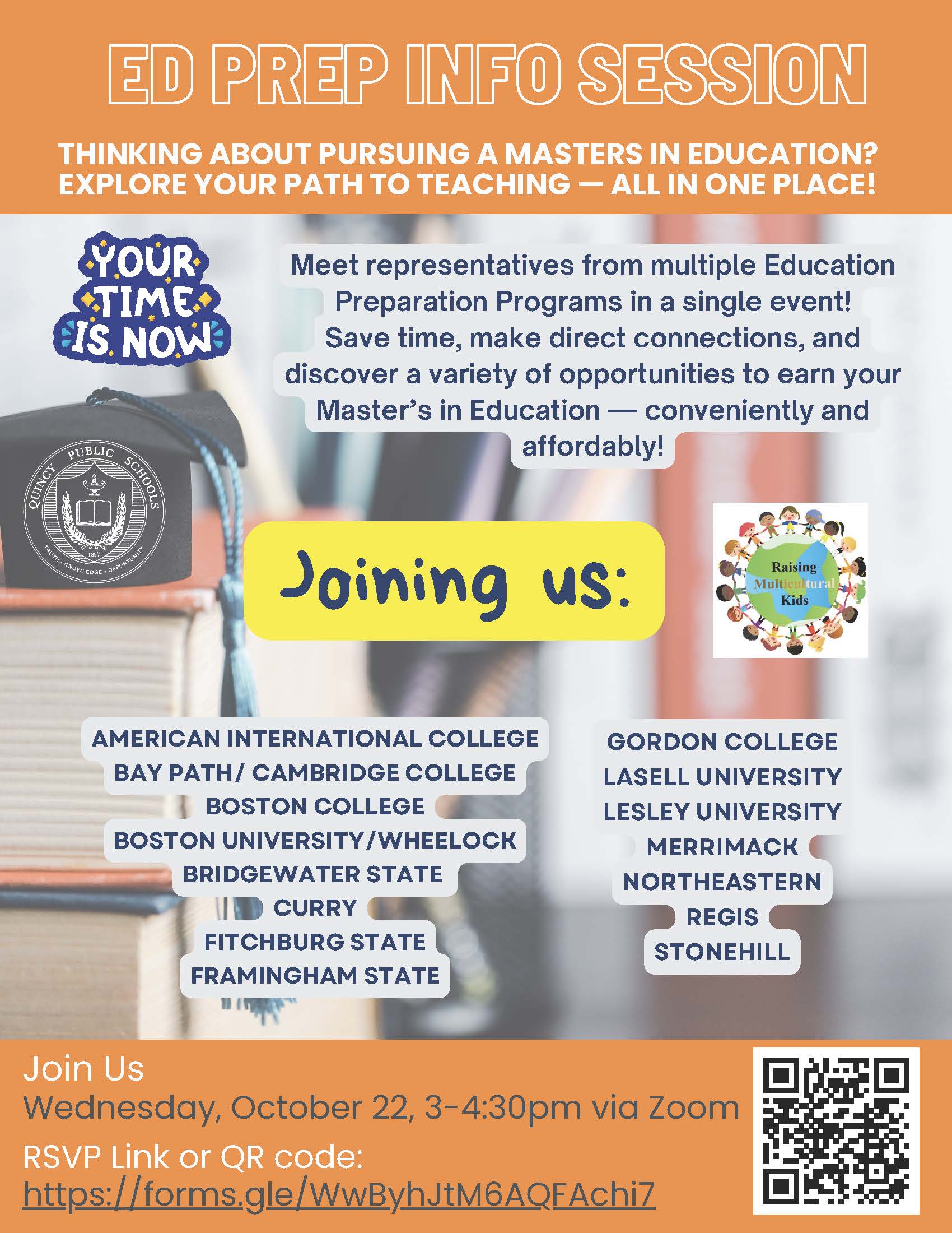 Flyer for Masters in Ed Info Session