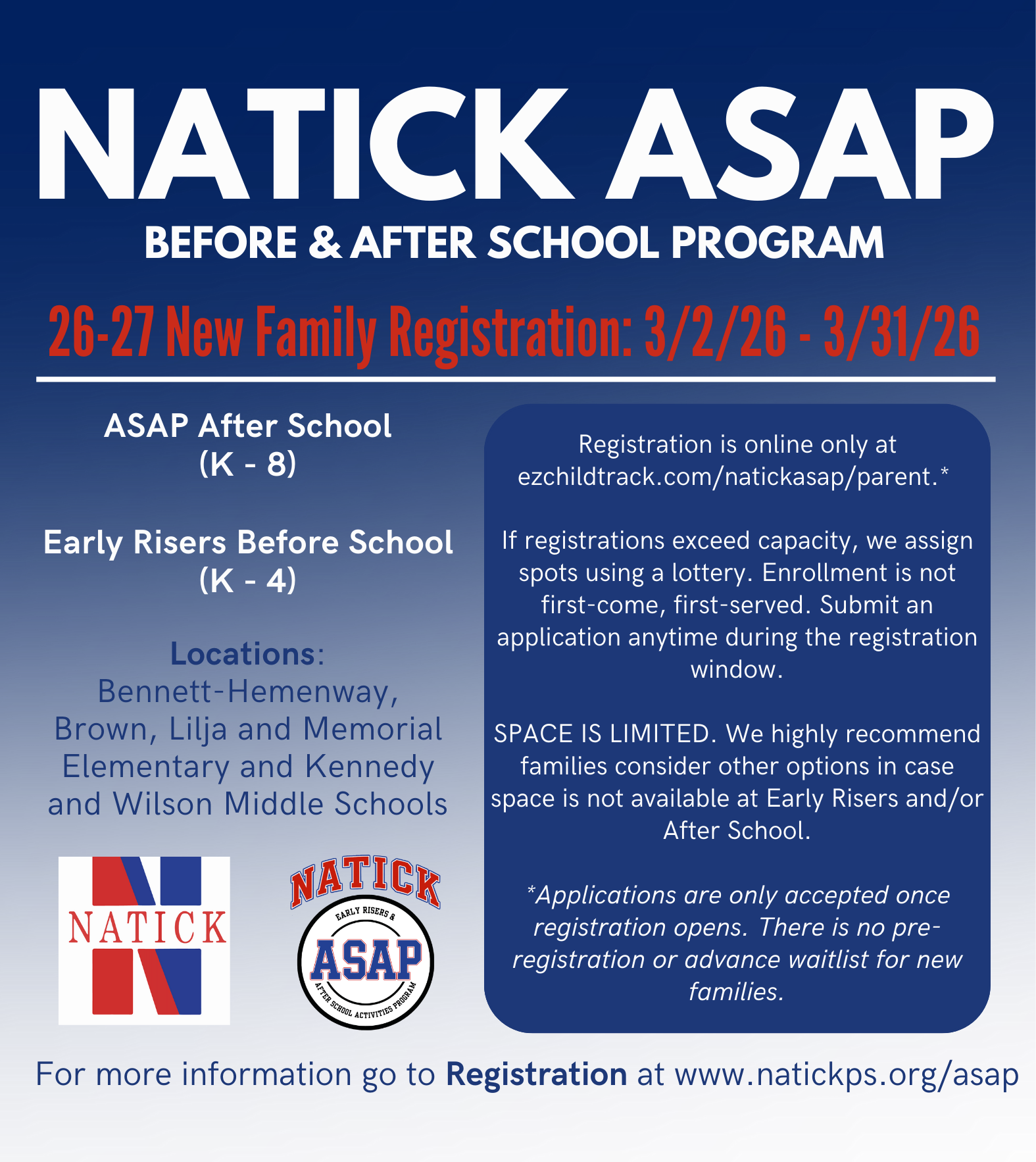 New Family Registration Flyer