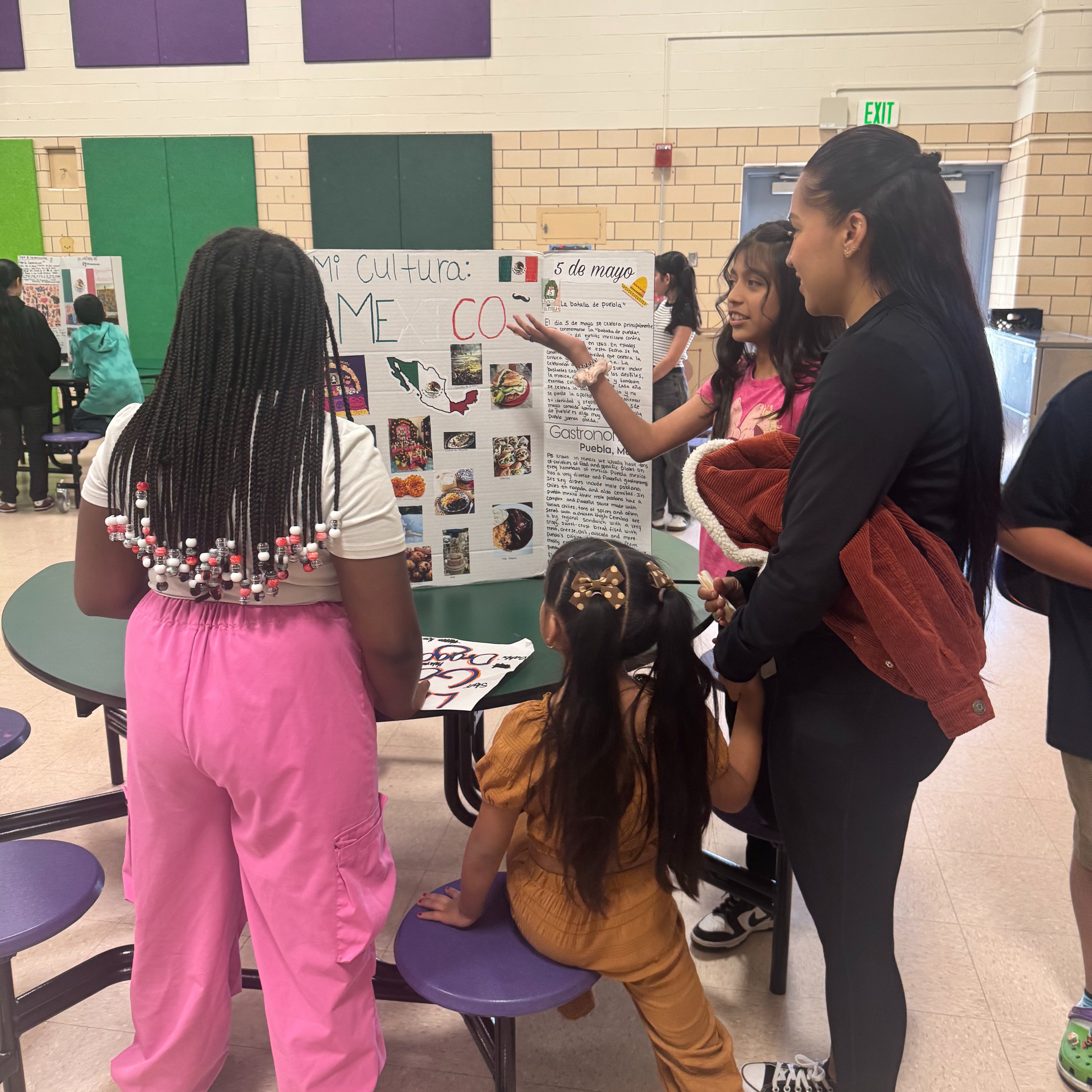 student presenting