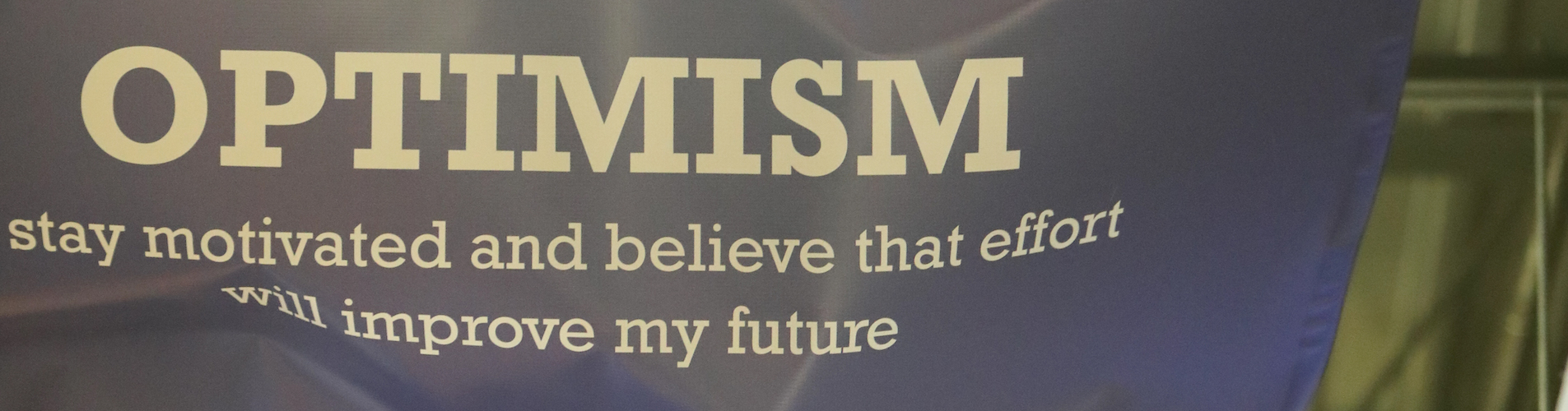 Optimism: Stay Motivated and Believe that effort will improve my future