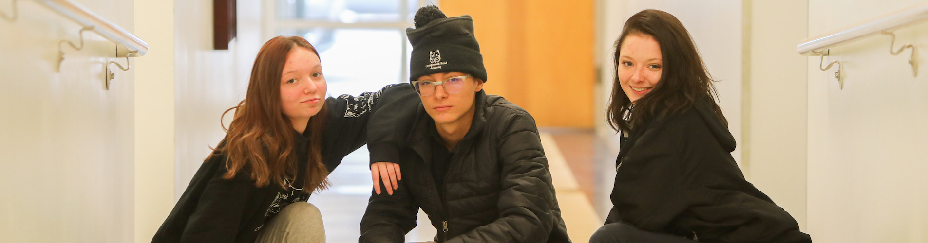 Students posing for camera