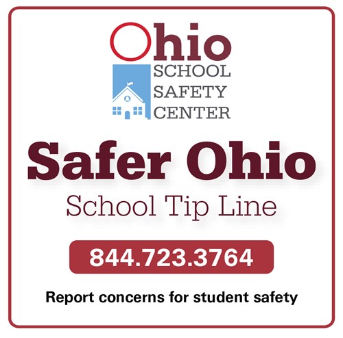 Ohio school safety center safer ohio school tip line 844-723-3764 report concerns for student safety
