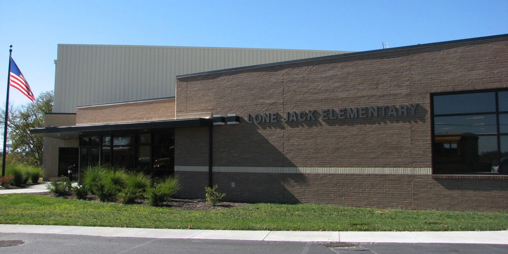 Exterior of lone jack elementary school building