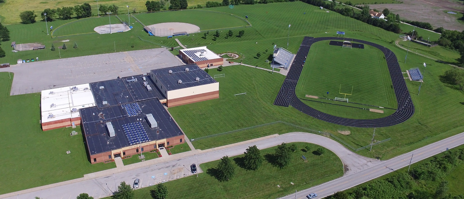 aerial view of the campus