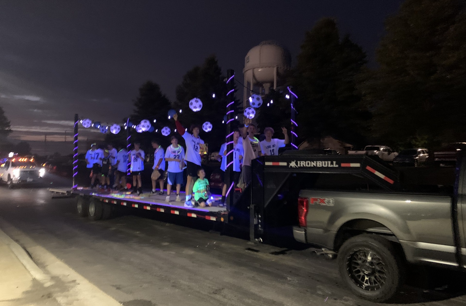 glowing parade float