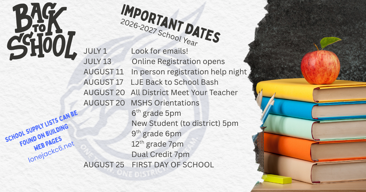 2026-27 Back to School Dates