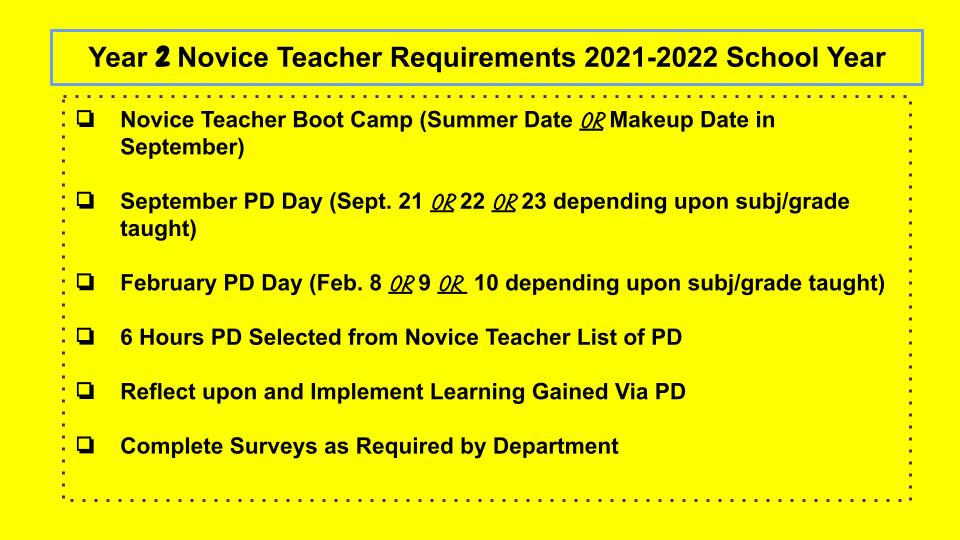 Year 2 Requirements