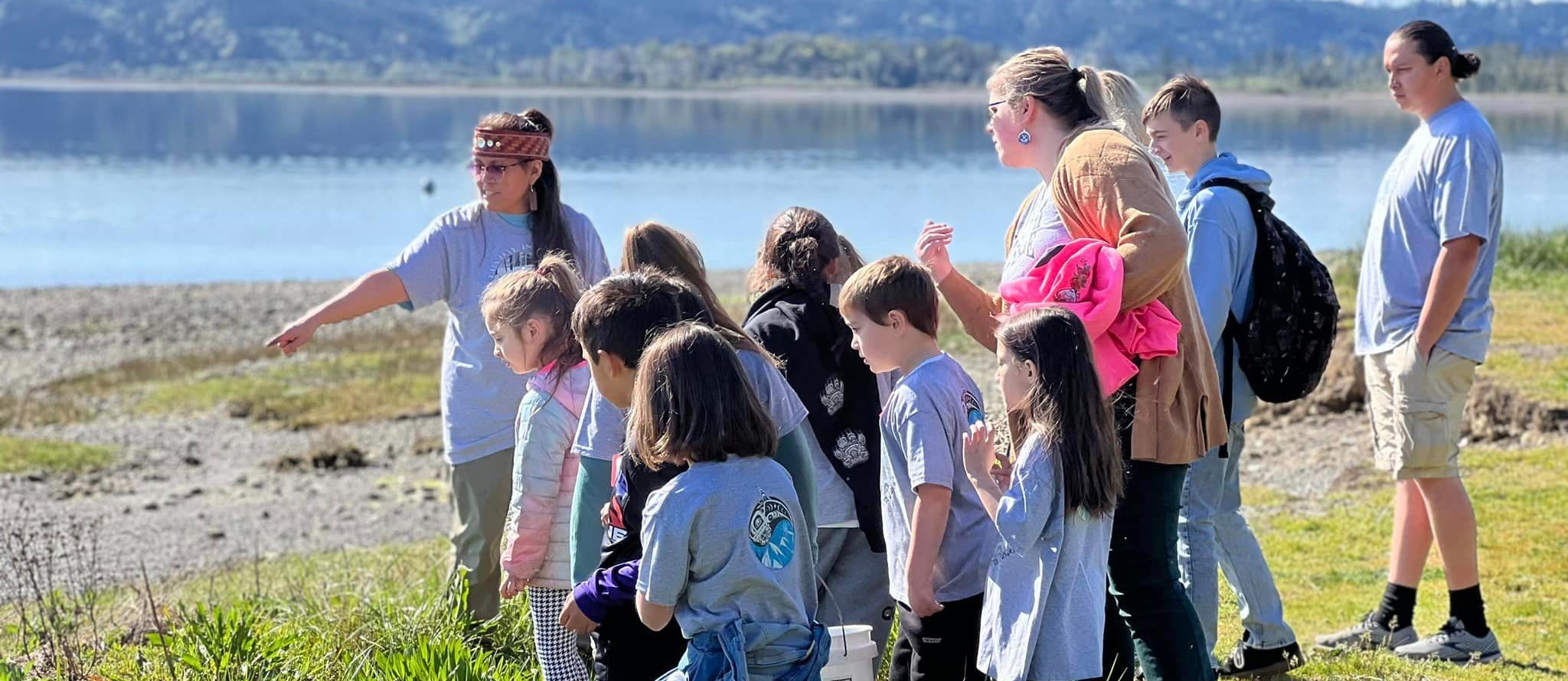 Students at Potlatch State Park for Earth Day