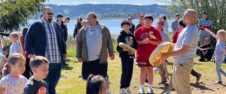 Dancing at potlatch