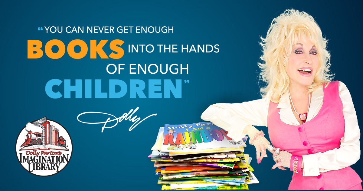 Dolly Parton Imagine Library Promotional Image