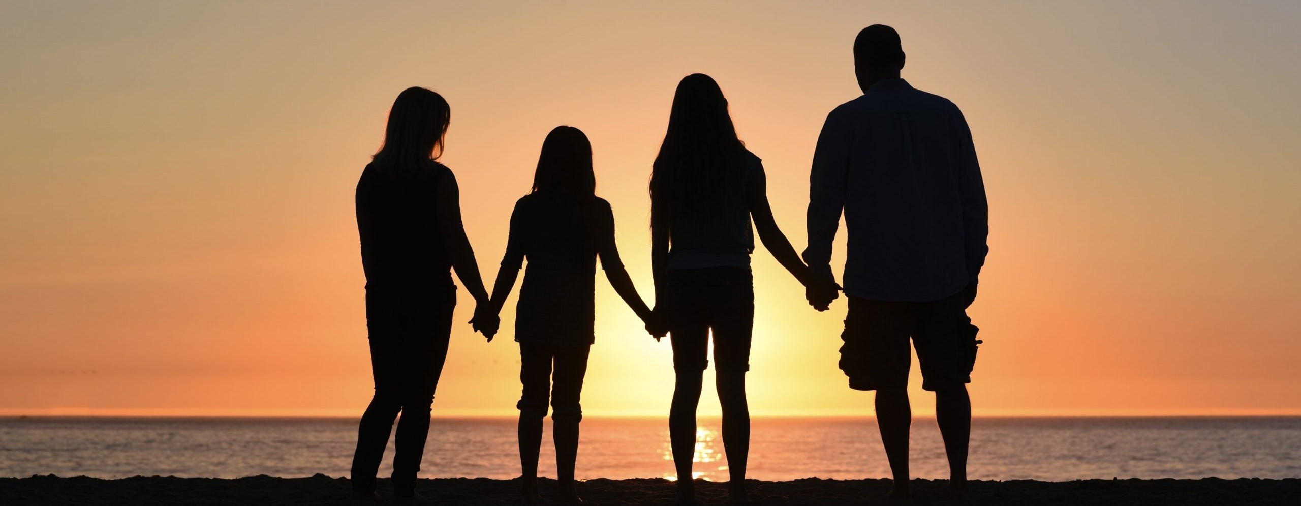 Family at beach