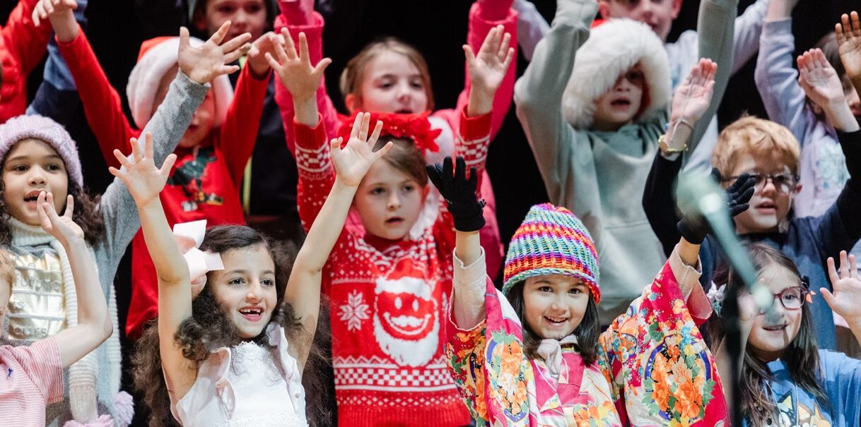 Children performing in a musical