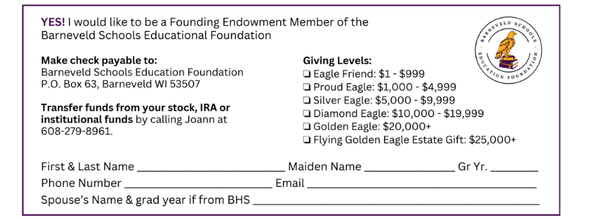 Donation slip Ed Foundation