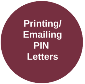 Printing/Emailing PIN Letters