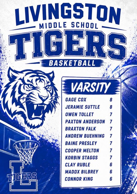 LMS Tigers 2026-2027 Varsity Roster