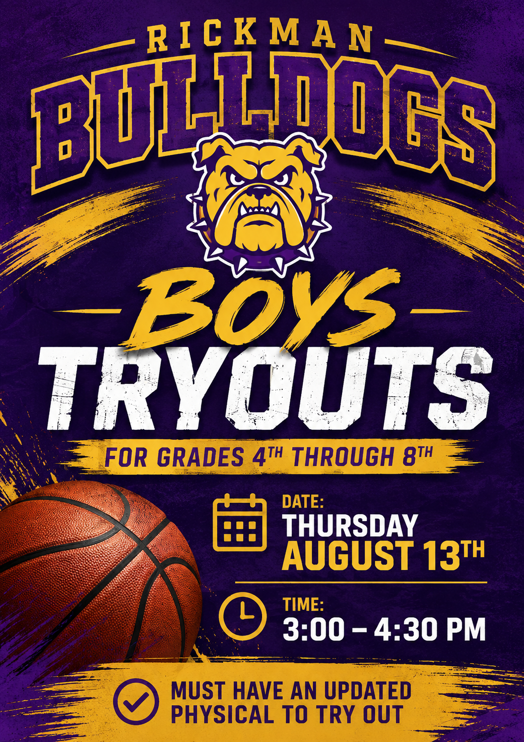 RES Boys' Basketball Fall Tryouts 2026