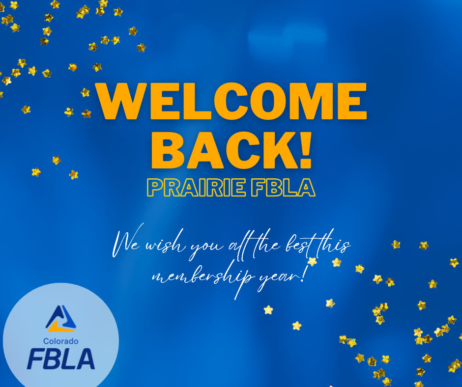 Welcome back Prairie FBLA