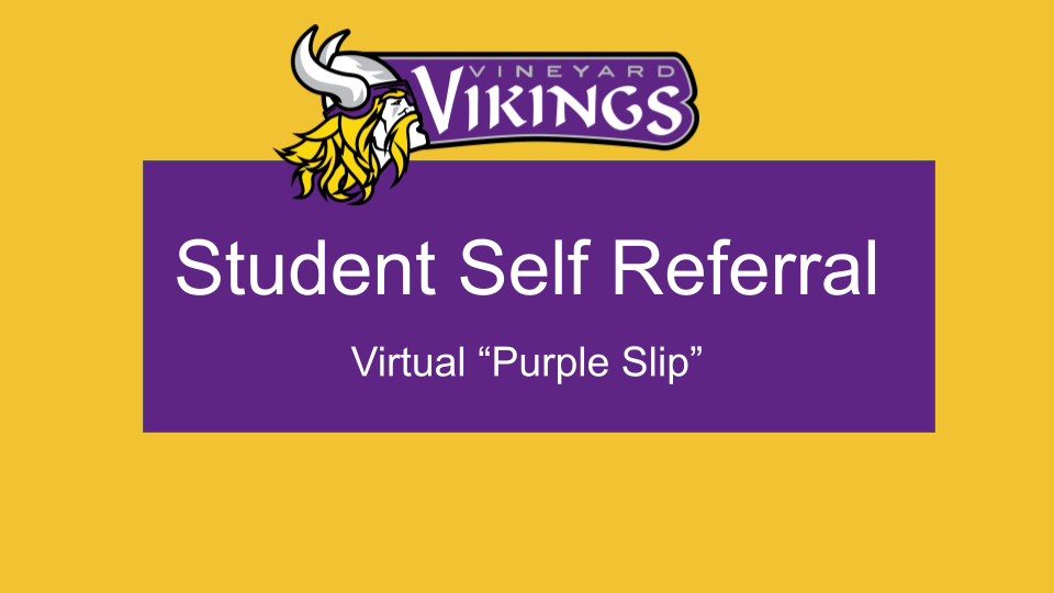 Student Self Referral