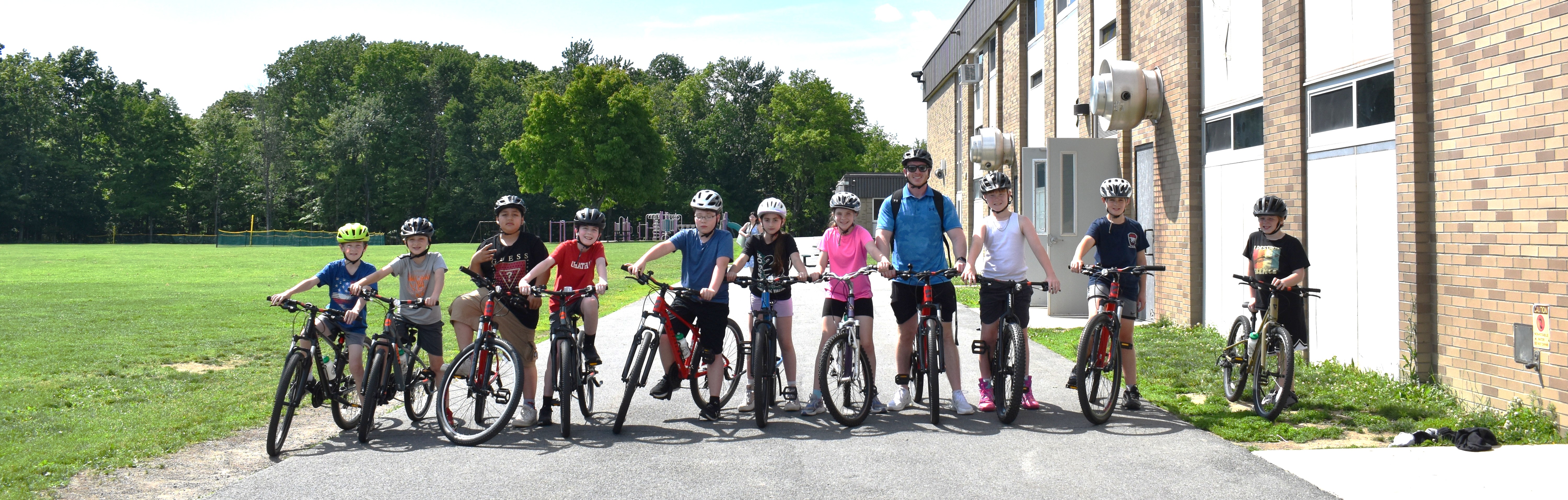 students on bikes