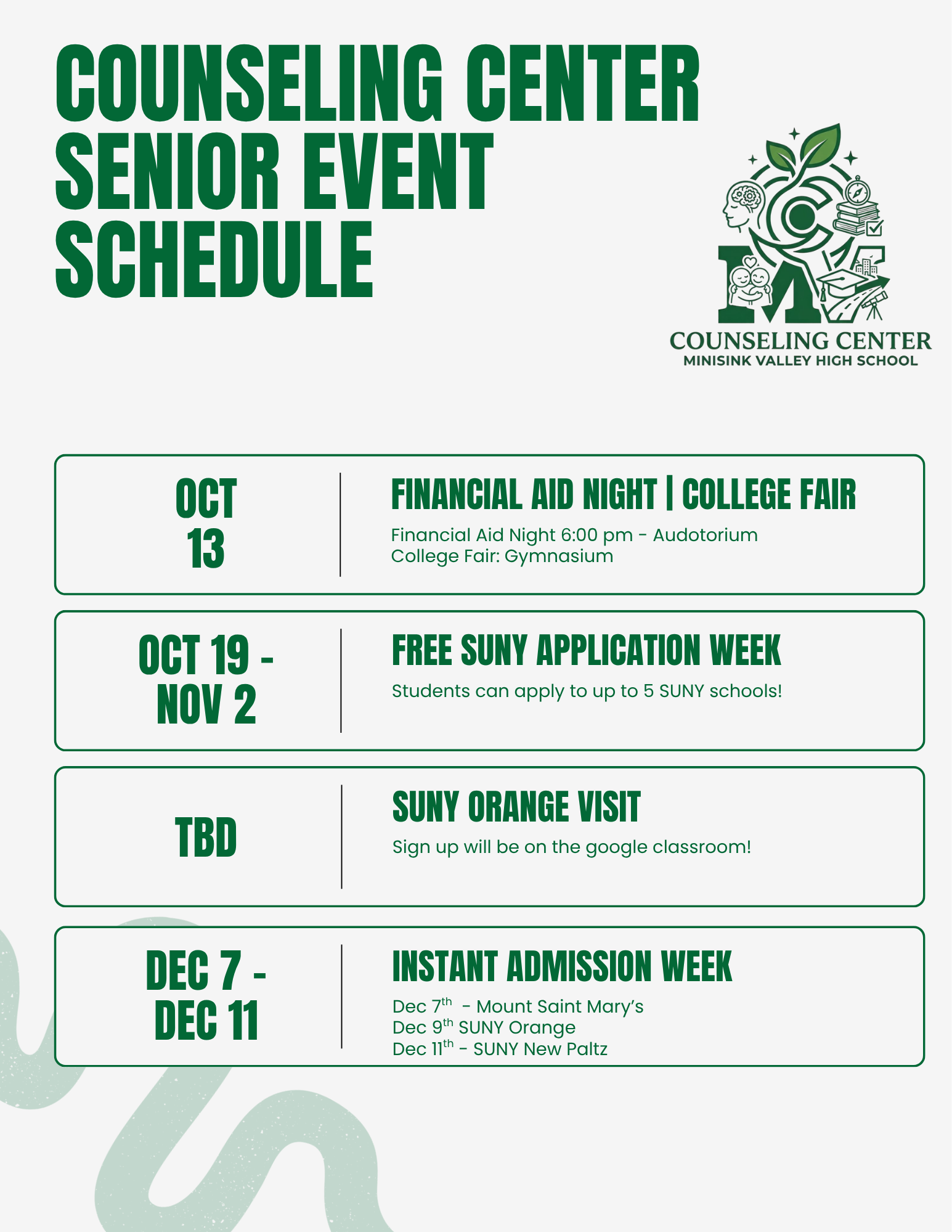 Artwork about senior events