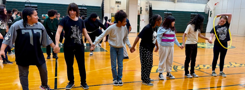 students in physical education class