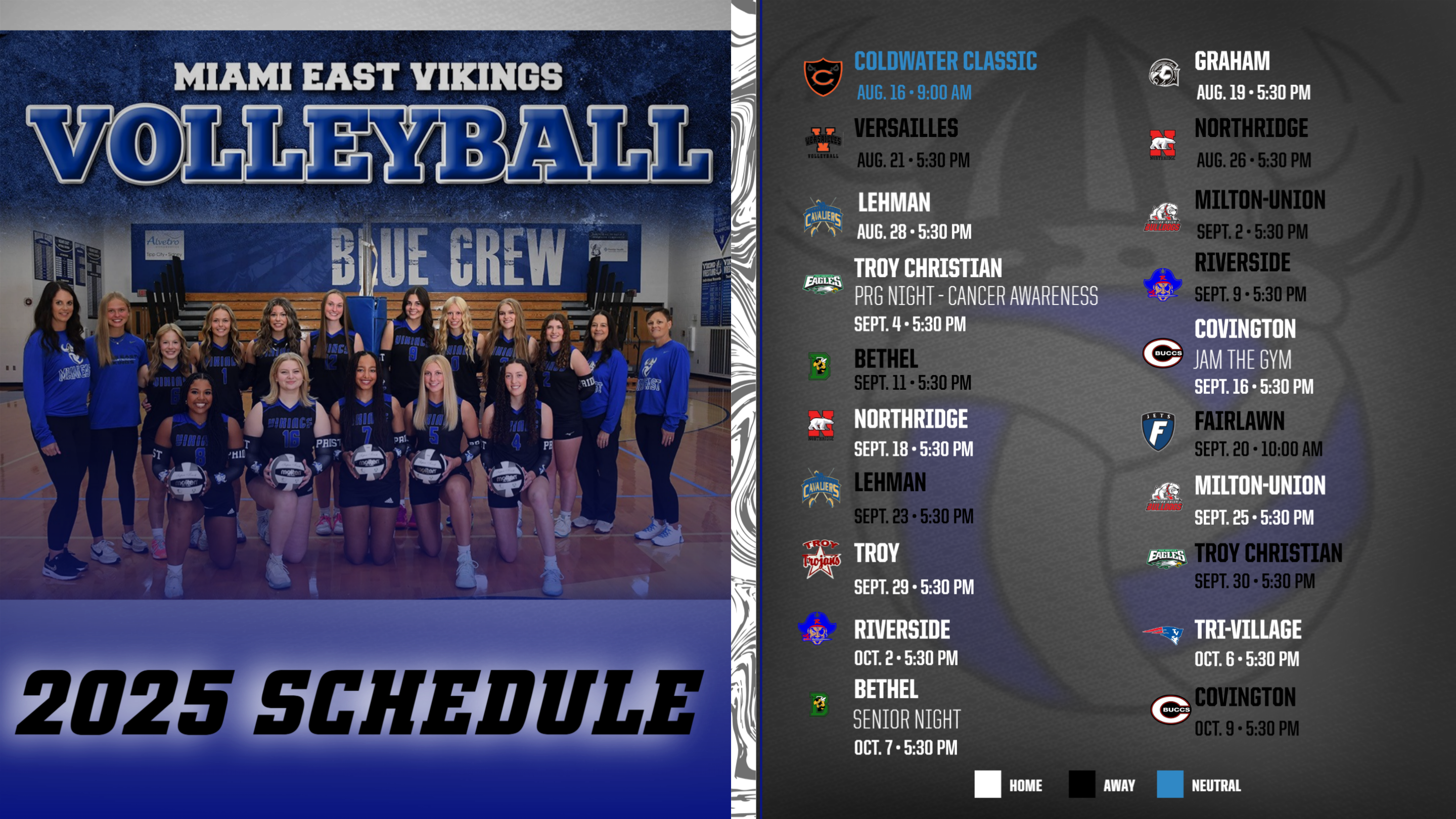 2025 Volleyball Team Picture and Schedule