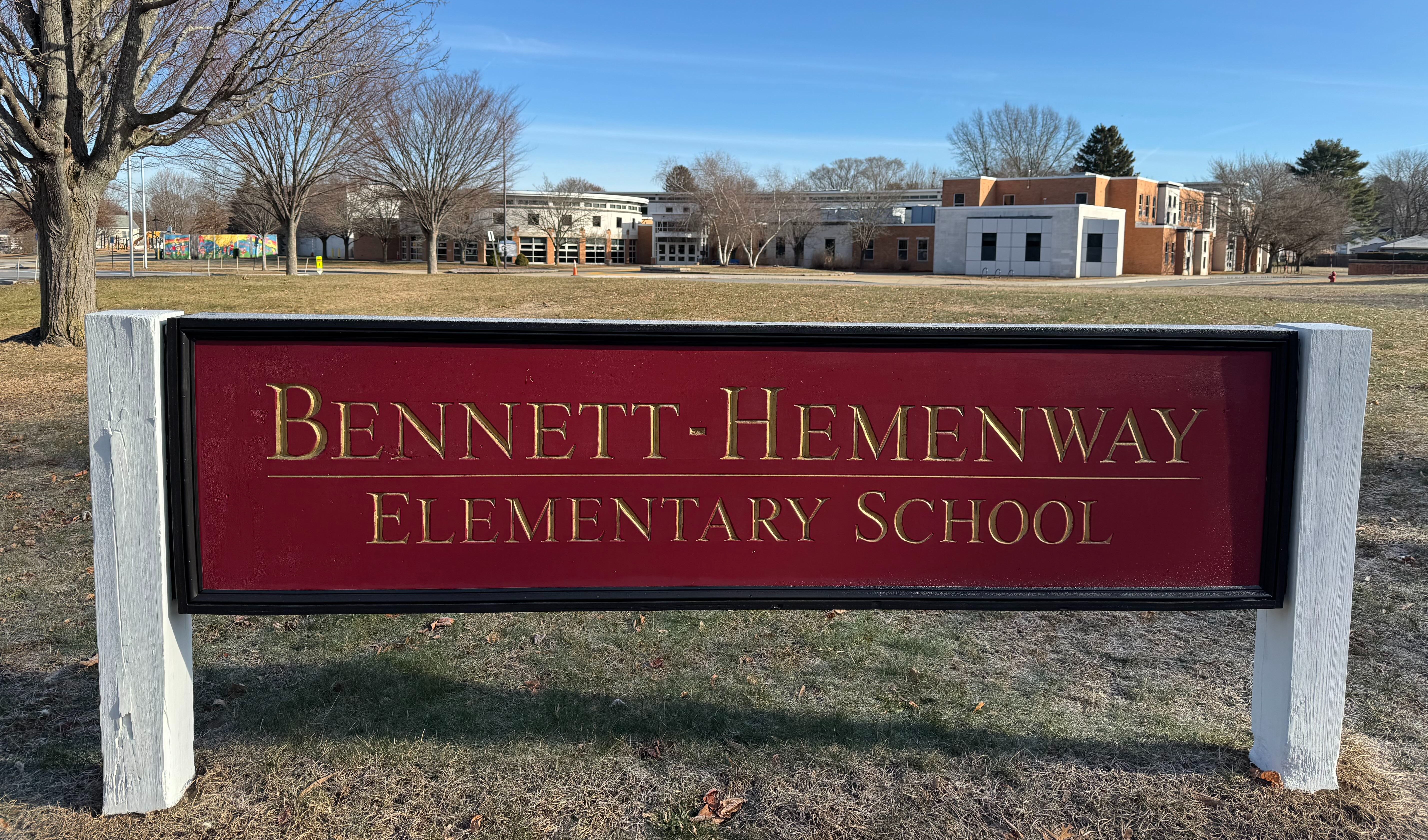 An image of the Bennett-Hemenway sign located at the front of the property.