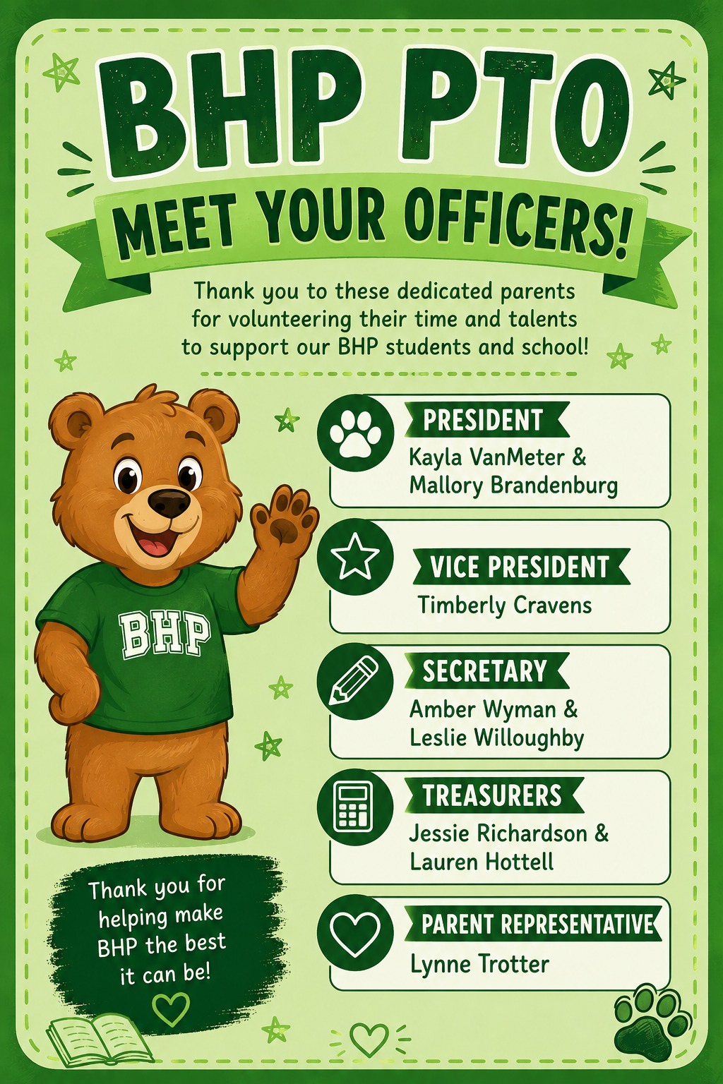 2026-2027 BHP PTO Officers