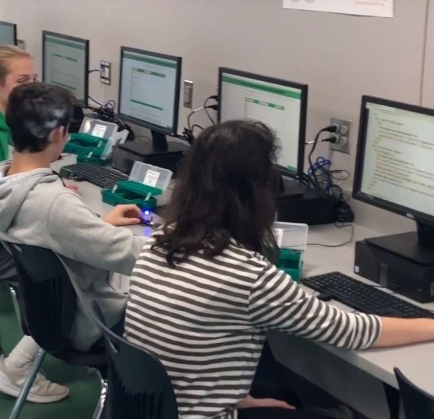 Students working in computer lab