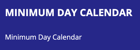 minimum day calendar