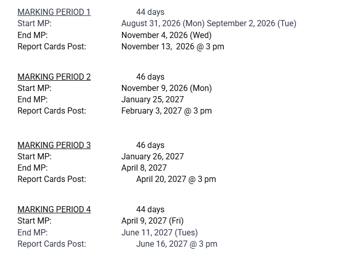 Report Cards