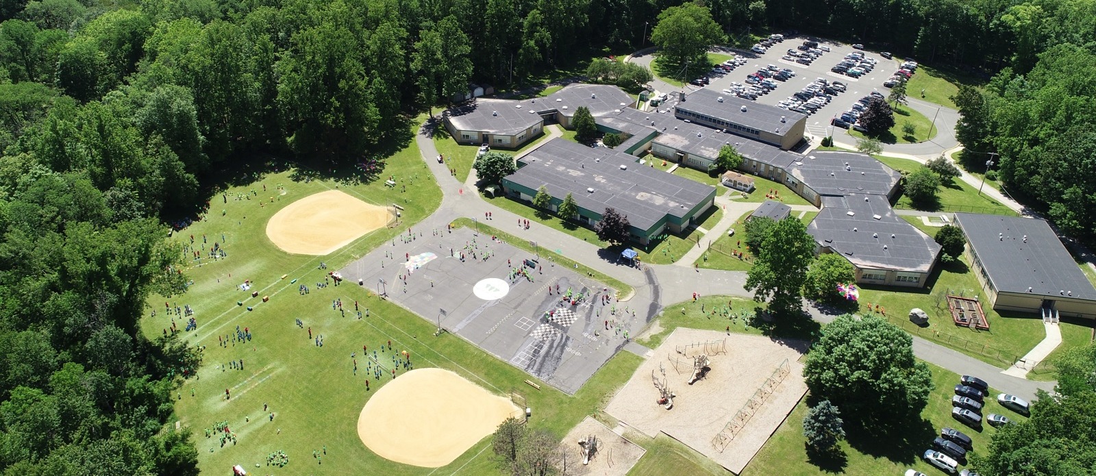 Aerial View of Alpine Elementary School's Beautiful Campus