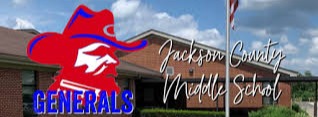 Jackson County Middle School Building with logo over image
