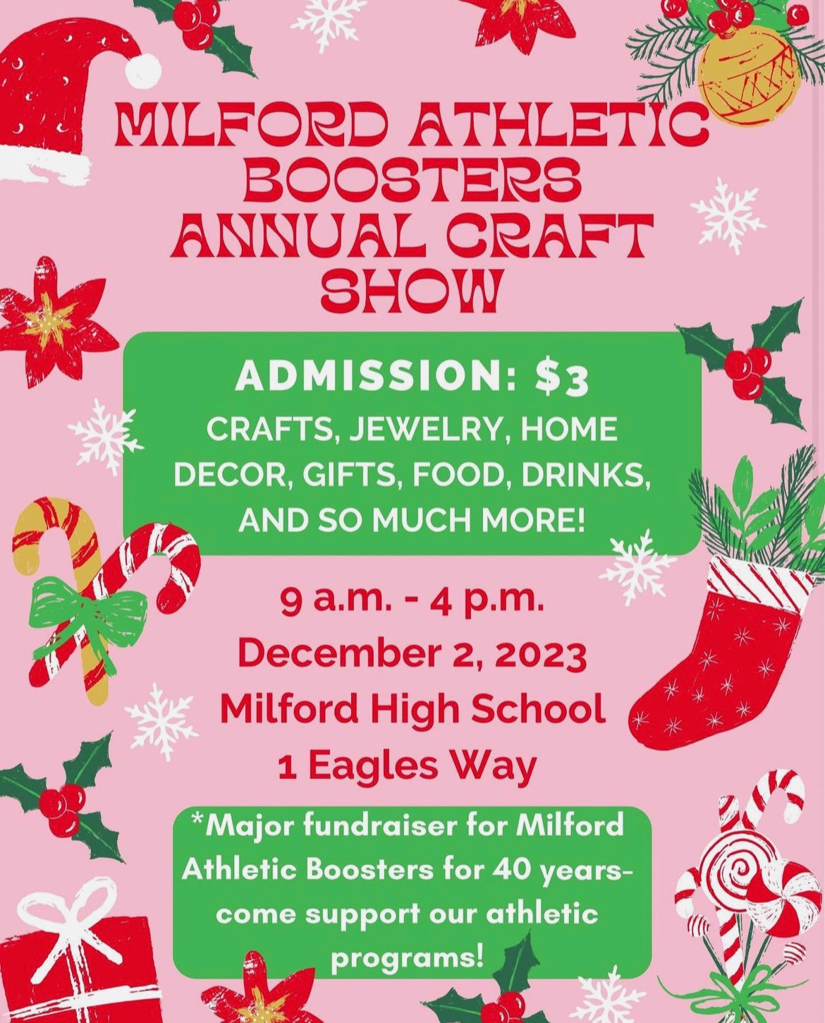 Milford Athletic Boosters Annual Craft Show