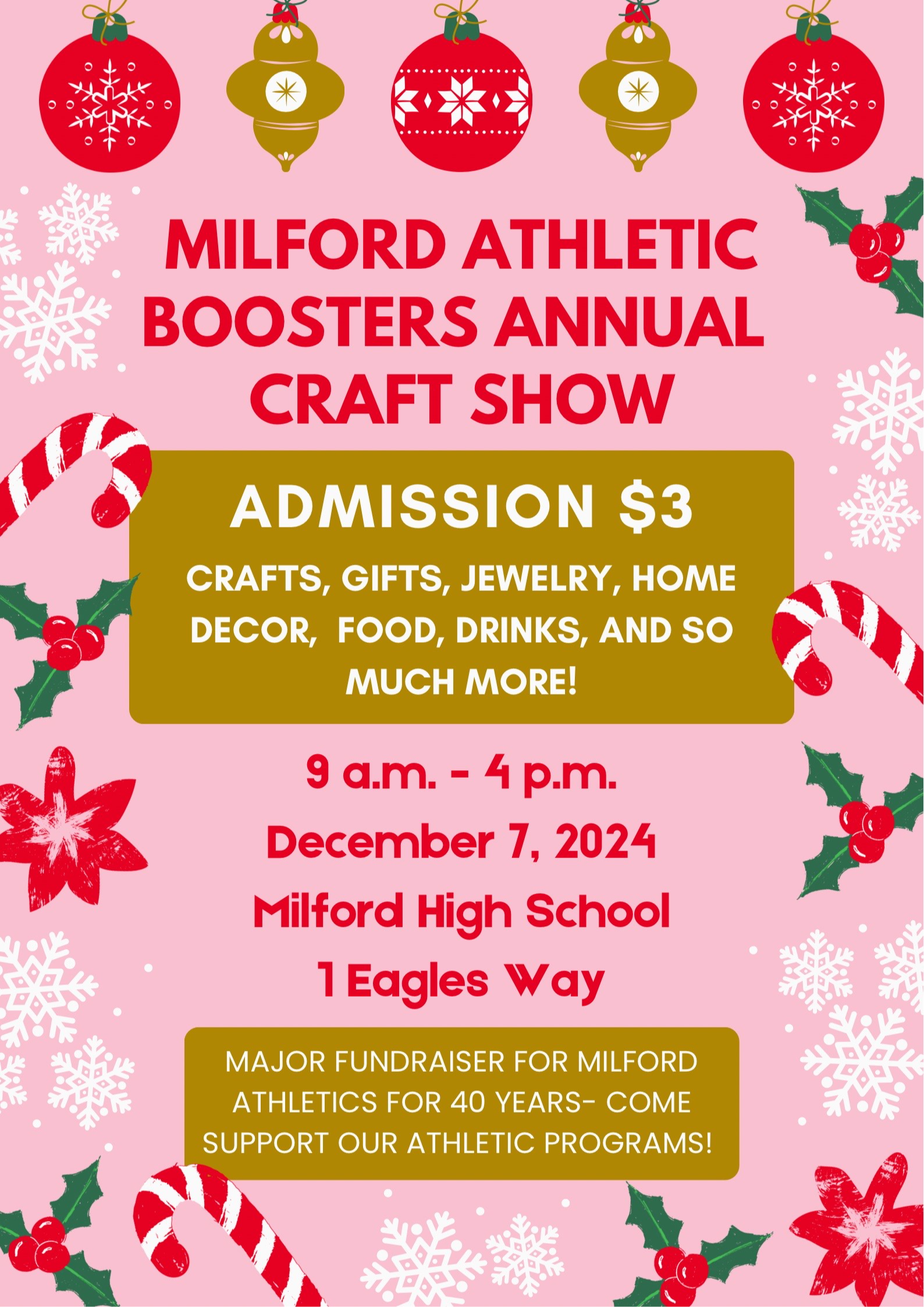 Milford Athletic Boosters Annual Craft Show